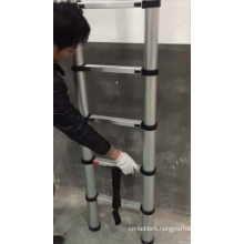 EN131-6 Aluminum Step Ladder Soft Closing Telescopic Ladder